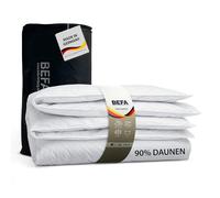 BEFA NATUR - prodotto in Germania, piumino 155x220 cm con 90% piumino e 10% piume, coperta per tutte le stagioni, adatta per allergici (Nomite), certificata ÖKO-TEX 100 Classe 1, Downpass