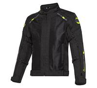 Befast | IRIS Giacca Moto Estiva Uomo Donna, Ventilazione ottimale con Inserti Mesh, Membrana Antiacqua Rimovibile e Protezioni CE Incluse, Colore Nero Giallo, Size M