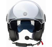 Befast | Rapid Connect - Casco Jet Omologato con Interfono Integrato, Casco Scooter con Ampia Visiera Antigraffio, Casco Moto Jet con Occhialino Parasole a Scomparsa, Colore Grigio Opaco