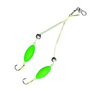 Befeixue Amo da doppio gancio, doppio gancio inverso, montaggio di base multistrato, resistente agli urti, montaggio per trota pesce gatto acqua salata