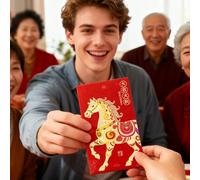 Befeixue Buste Rosse Del Capodanno Cinese - Buona Per Il Nuovo Anno - Busta Rossa Con Foglio Per L'Anno Del Cavallo 2026 - Per Bambini Adulti Adolescenti Famiglia Amici Matrimonio Festa Vacanza