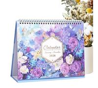 Befeixue Calendario da Scrivania | Organizzatore Mensile per Ufficio | Legatura a Decorazione Floreale Per Donne Casa Ufficio Scuola Famiglia Frigo