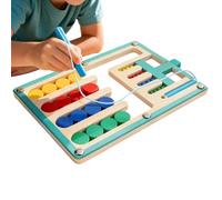 Befeixue Gioco Educativo Colori,Puzzle Magnetico in Legno con Scorrimento,Tavola in legno con cursori - Regalo per Bambini e Bambine, da Usare a Casa, Scuola, Viaggio, Compleanno
