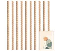 Befeixue Listelli decorativi in legno 3D non trattati, modanature decorative in legno non levigato, 10 pezzi, per armadio, comò, specchi, progetti artigianali