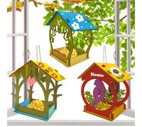 Befeixue Mangiatoia Per Uccelli Da Esterno, Mangiatoia Per Uccelli In Legno Per Giardino, Stazione Naturale Impermeabile Decorativa per Giardino Terrazzo Balcone Cortile Esterni