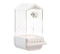 Befeixue Mangiatoia per uccelli senza disordine, mangiatoia per uccelli automatica,Mangiatoia per pappagalli No con trespolo - Cockatiel Dispenser di cibo Ciotole automatica per per