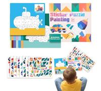 Befeixue Puzzle Adesivi, Libri 3D Di Animali Apprendimento Bambini, Giochi Per La Mente Giocattoli Educativi Veicoli E Animali Abilità Motorie Fini Per Bambine E Bambini
