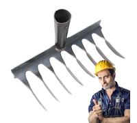Befeixue Rastrello da giardino per carichi pesanti, rastrello per allentare il terreno,Estrattore multifunzionale in acciaio da cantiere | Forniture per diserbo, rastrello da giardinaggio manuale per