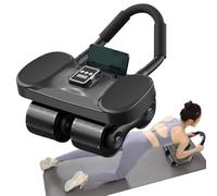 Befeixue Rullo addominale con supporto per gomito, allenatore per il corpo silenzioso | Contatore automatico di ritorno per casa, giardino, sport, viaggi e principianti, adatto per donne e uomini