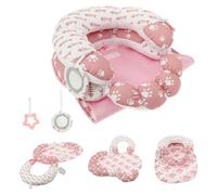 Befeixue Tappetino Pancia in Giù e Cuscino,Tappetino Tummy Time e Cuscino Di Supporto Con Giocattolo Sensoriale Per Bambini - Attività di Intrattenimento Staccabile per Piccoli per Casa e