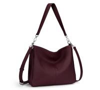 befen Borsa a Spalla Hobo Donna, Borsa a Mano Tracolla Vera Pelle Borsa Tote Media con Manico Lungo - Borsetta Moda Città Classica Pratica Elegante