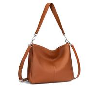 befen Borsa a Spalla Hobo Donna, Borsa a Mano Tracolla Vera Pelle Borsa Tote Media con Manico Lungo - Borsetta Moda Città Classica Pratica Elegante