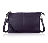 befen Borsa a tracolla in pelle, piccola: borsa a tracolla da donna in vera pelle con tracolla e cinturino da polso, borsa a tracolla da donna e borsa per wristlet Clutch, Fit Phone 8 Plus (nero 【vera