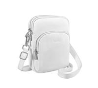 befen Piccola borsa a tracolla in vera pelle per le donne alla moda borse a tracolla con blocco RFID slot per carte, bianco