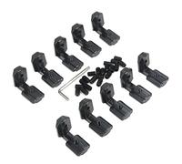 Befenybay 10PCS Nero T Slot L-Forma 90 Gradi Interno Interno Angolo Connettore Staffa Giunto con Viti per 8mm T Slot Alluminio Profilo di Estrusione Serie 4040 Slot