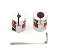 Befenybay 2 pezzi da 5 mm a 10 mm in alluminio prugna tubo flessibile diametro 20 mm lunghezza 25 mm connettore flessibile accoppiatore per stampante 3D CNC macchina e servo motore a gradini