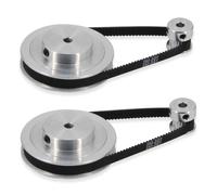 BEFENYBAY 2Kit 2GT Ruota sincrona 20 e 80 denti da 5 mm Pulley di tempo di alluminio con lunghezza di 2 pc di larghezza da 6 mm (20-80T-5B-6)