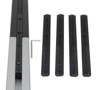 Befenybay 4 pezzi linea diritta nera interna connettore giunto lunghezza 7 pollici con viti M6 per 8mm T Slot profilo di estrusione in alluminio serie 3030