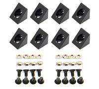 Befenybay 8 supporti angolari Black Angle Sharp per profilo estrusivo in alluminio da 6 mm della serie 2020 (angolo angolo-8PCS)