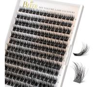 BEFER - Ciuffetti di ciglia, 180 pezzi, con curvatura a D, 3D, voluminose, singole extension per ciglia, 10-16 mm, ciuffetti ciuffetti per ciglia finte fai da te a casa (Enigma, FD09)