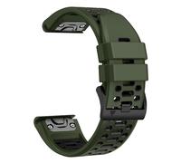 BEFIA Cinturino Quickfit da 22 mm per Garmin Fenix 5 6 7 Pro Solar Forerunner 935 745 965 955, 22 cinturino traspirante verde militare nero