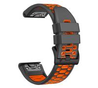BEFIA Cinturino Quickfit da 22 mm per Garmin Fenix 5 6 7 Pro Solar Forerunner 935 745 965 955, 22 mm, traspirante, arancione ardesia