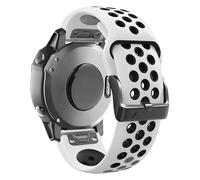 BEFIA Cinturino Quickfit da 22 mm per Garmin Fenix 5/6/7 Pro Solar Forerunner 935 745 965 955, cinturino traspirante per Garmin MARQ Descent Quatix bianco nero