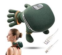 BeFit24 Massaggiatore Cervicale Ergonomico 4D Senza Fili, Massaggiatore Collo e Spalle con Calore, Massaggio Cervicale Profondo per Sollievo dal Dolore, Cuscino Massaggiante Schiena Portatile USB