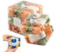 Befoore Labirinto 3D Cubo Labirinto, Giocattolo Cubo Puzzle Labirinto, Gioco di Labirinto con Palla Magica 3x3, Migliora Il Riconoscimento Spaziale, Coltiva Il Pensiero Logico(Orange)