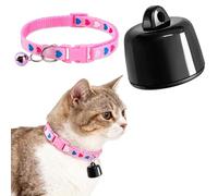 Befoore Mini localizzatore GPS for cani e gatti, mini localizzatore for animali domestici iOS e Android, collare intelligente for il monitoraggio della posizione degli animali(Pink,Black)