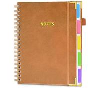 Befoore Quaderno a spirale a righe, quaderno a righe for scrivere un diario, prendere appunti e pianificare ogni giorno, copertina rigida resistente con un design elegante.(Brown)