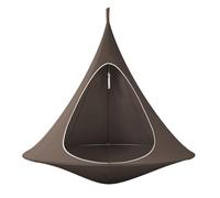 Befoore Sedia a Dondolo con Amaca - Sedia sospesa da Esterno con Accessori, Comoda Seduta Imbottita, Tessuto Oxford 1200d for Soggiorno, Camera da Letto, Giardino e Patio(Brown)