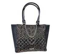 Before by Luigi Benetton Borsa Donna Shopping Due Manici in Nylon Impermeabile Trapuntato stampa Pitone Dimensioni: 34 X 30 X 14 cm Linea Bouchon Art.003 Marchio BB CAVALLI (NERO)