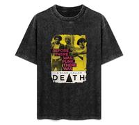 Before There Was Punk There Was A Band Called Death Punk Rock Music Band T-Shirt Printed Tee Graphic Top for Men Black Shirt XL