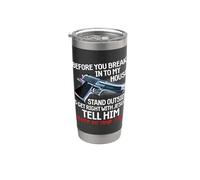 Before You Break Into My House Stand Outside - 2nd Amendment Bicchiere termico in acciaio inox doppia parete