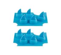Begchy 2 stampi per cubetti di ghiaccio in silicone a forma di di squalo, per congelatore, fai da te, a forma di di squalo, come regalo per amanti della hail,