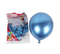 Begchy 50Pcs Palloncini nel Lattice Metallizzato da 10 Pollici Palloncini per Palloncini nel Metallo Cromato Spesso per Decorazioni per Feste - Blu