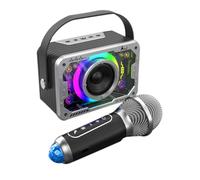 Begchy Altoparlante Bluetooth per cantare a casa, portatili fili, altoparlante per karaoke, kit per karaoke, set per karaoke, colore grigio