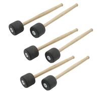 Begchy Bacchette per batteria in gomma espansa grigia, 32 cm, bacchette per grancassa, bacchette antiscivolo per basso percussione, accessori per percussioni