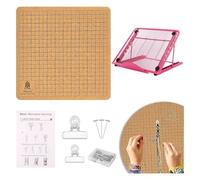 Begchy Piastra per Pizzo e Staffa Regolabile in Metallo con Clip A T Forniture per Lavorazione del Pizzo Strumento per La Lavorazione del Pizzo per Braccialetti con Cordino Intrecciato S
