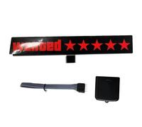 Begchy Wanted - Adesivo per finestra a LED, 5 stelle, colore rosso luminoso, per JDM Glow Panel