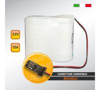BEGHELLI 8132 SAFT 2LSH20 7.2V 13Ah Pacco batteria litio compatibile BEGHELLI