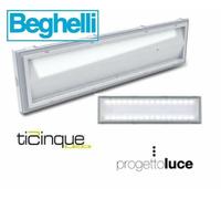 BEGHELLI 8584 LAMPADA PLAFONIERA EMERGENZA 18W LED 6 ORE SE 60cm DA PARETE