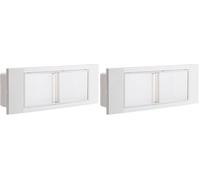 Beghelli BEG1499L Plafoniera lampada luce di emergenza 16 Led 1499 L nuova versione batteria litio a Litio Parete Incasso Plafone 11 W (Confezione da 2)
