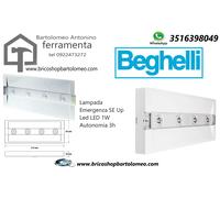 Beghelli Lampada di emergenza a parete UpLED 824S SE 8W 4LED Autonomia 3h IP42 Bianco