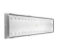 Beghelli BEG8585 Plafoniera Emergenza LED 18 W, Multicolore, vetro;policarbonato, acciaio