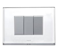 BEGHELLI BRAIN CLASSIC PLACCA CAMBIACOLORE 3 MODULI COMPATIBILE CON TUTTE LE SERIE CIVILI PIU' DIFFUSE 81231E