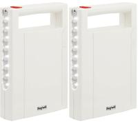 Beghelli Illumina LED - Lampada LED ricaricabile portatile con luce di emergenza anti black-out, 6h autonomia, 4000K, batteria LiFePO4 - Bianca (Confezione da 2)