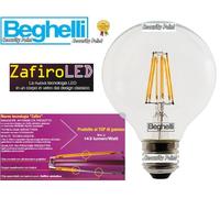 BEGHELLI LAMPADINA GLOBO SFERA TRASPARENTE LED 12W = 100W E27 2700K 1600 Lm 90%
