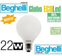 BEGHELLI LAMPADINA LAMPADA GLOBO LED 22W = 150W E27 3000K LUCE CALDA WARM 2500lm [EEK: A+]